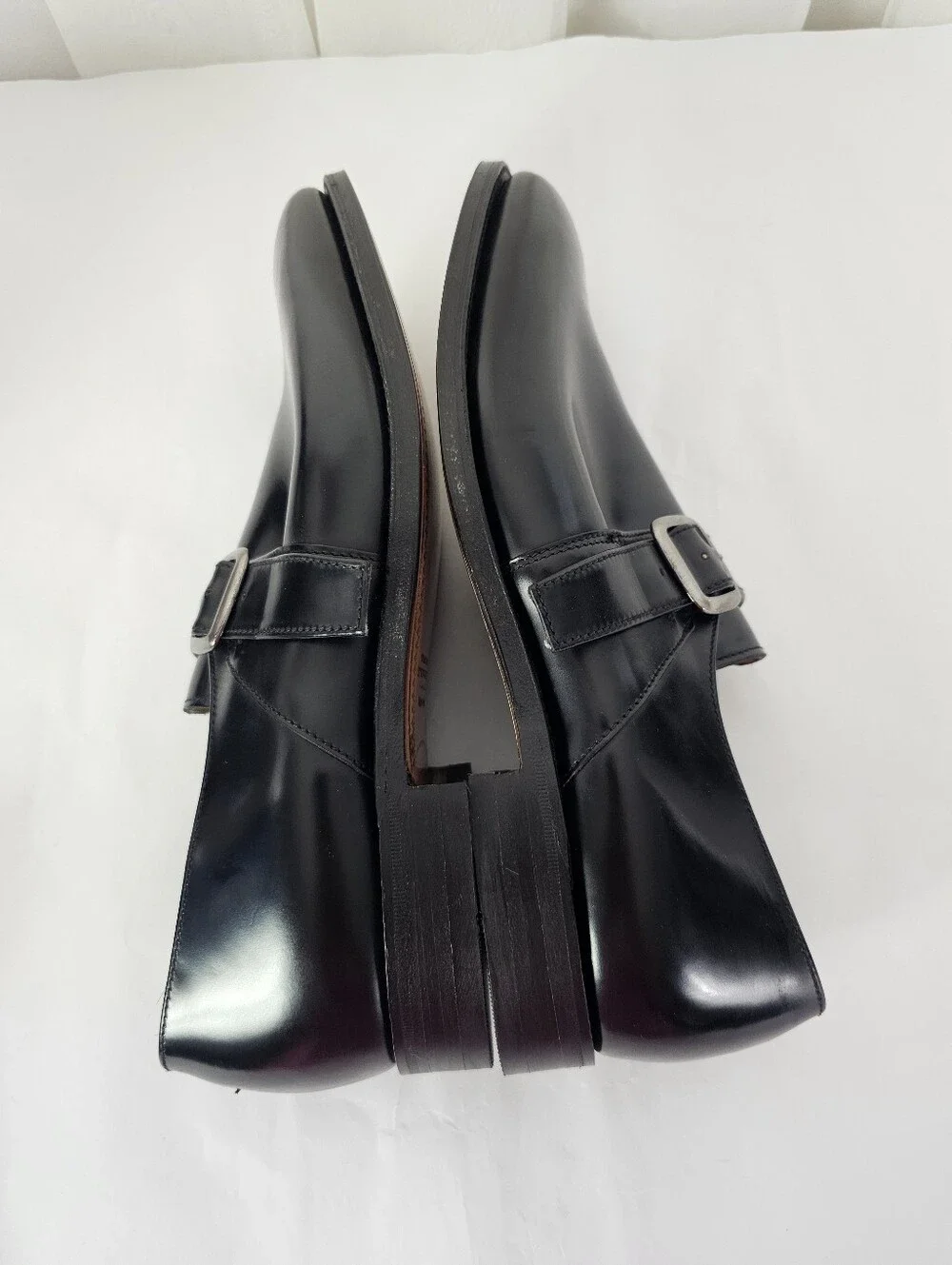 Charles Tyrwhitt Black Leather Single Monk Strap Dress Shoes Size US 10.5/UK 10